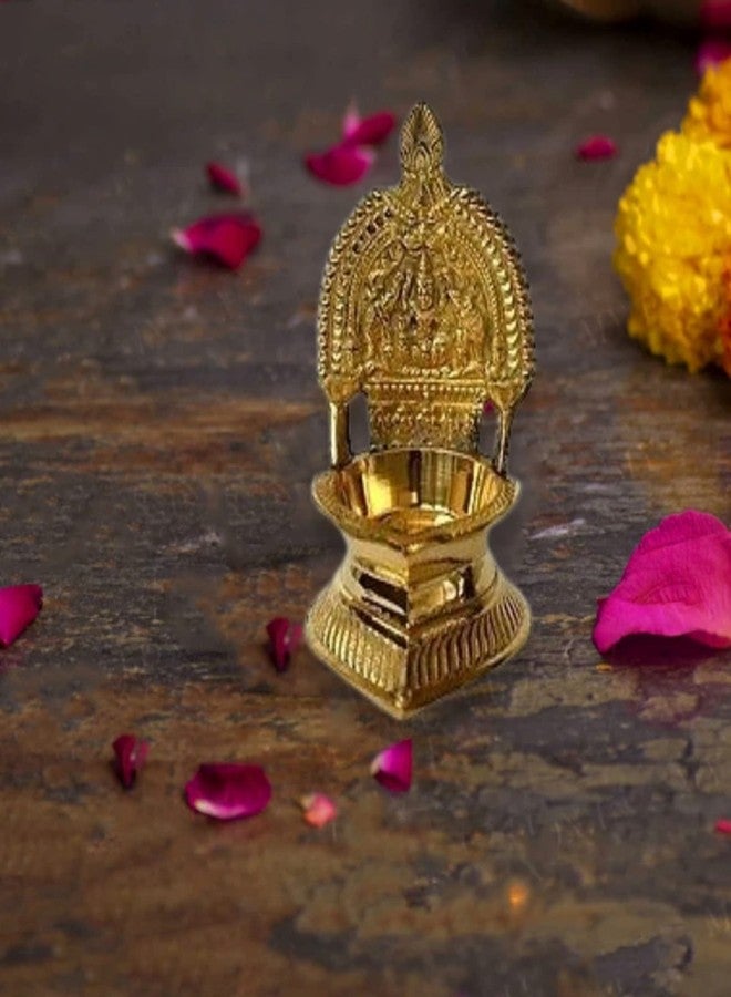Skywalk Metal Brass Laxmi Diya for Puja - Image 3